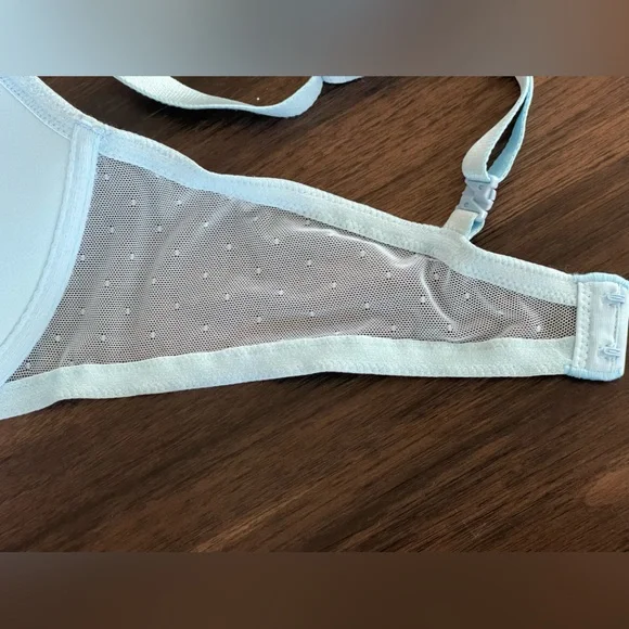 Victoria's Secret Push Up Convertible Light Blue Lace Mesh Bra - Picture 10 of 12